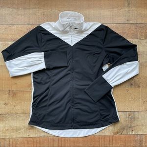 NIKE Golf Dri Fit Color Block Black Y2K Women's Lightweight Golf Jacket Size M
